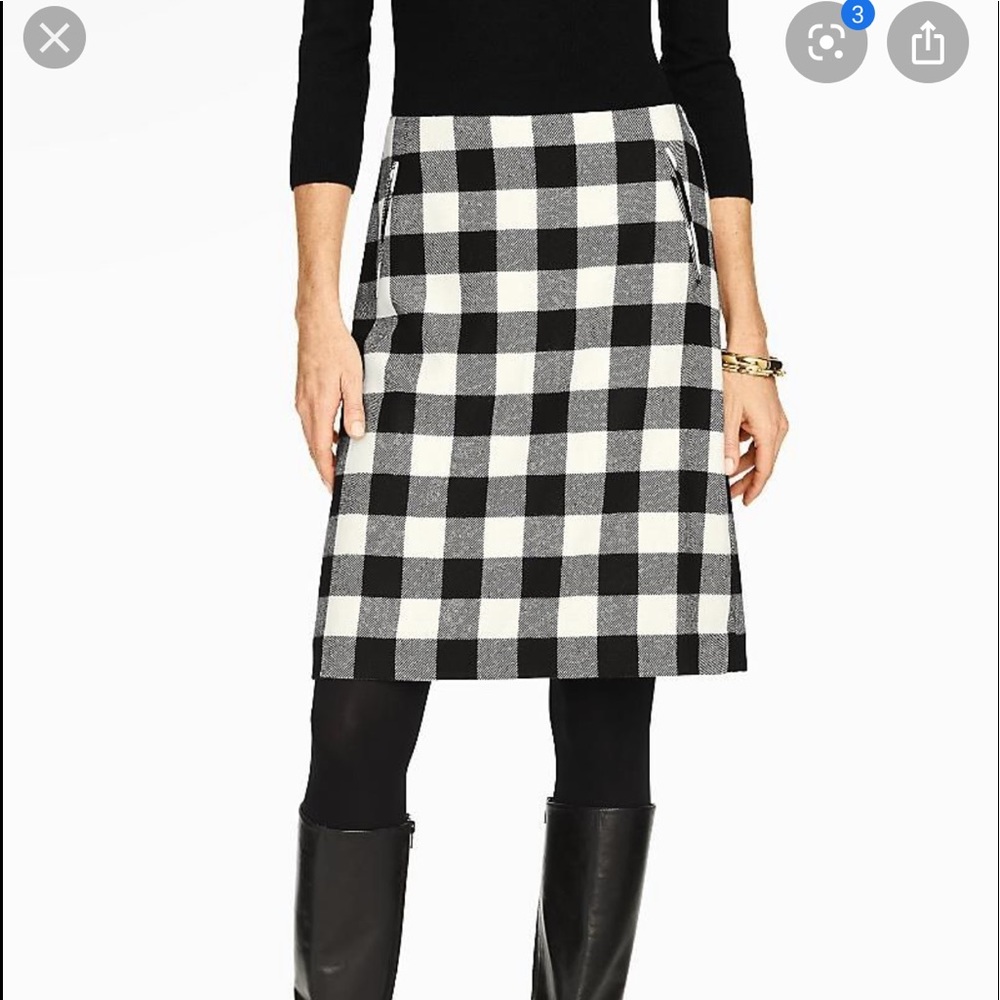 Talbots buffalo plaid skirt, size 12